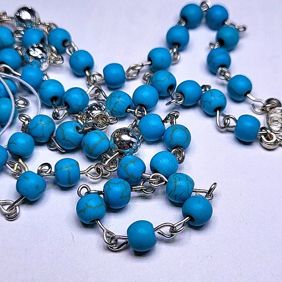 Howlite /lava handmade rosary - Picture 2 of 2